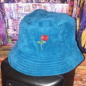 Suede Rose Bucket Hat